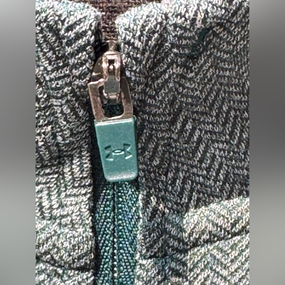 Under Armour Threadborne Teal Herringbone Quarter-Zip EUC Medium - Picture 6 of 8